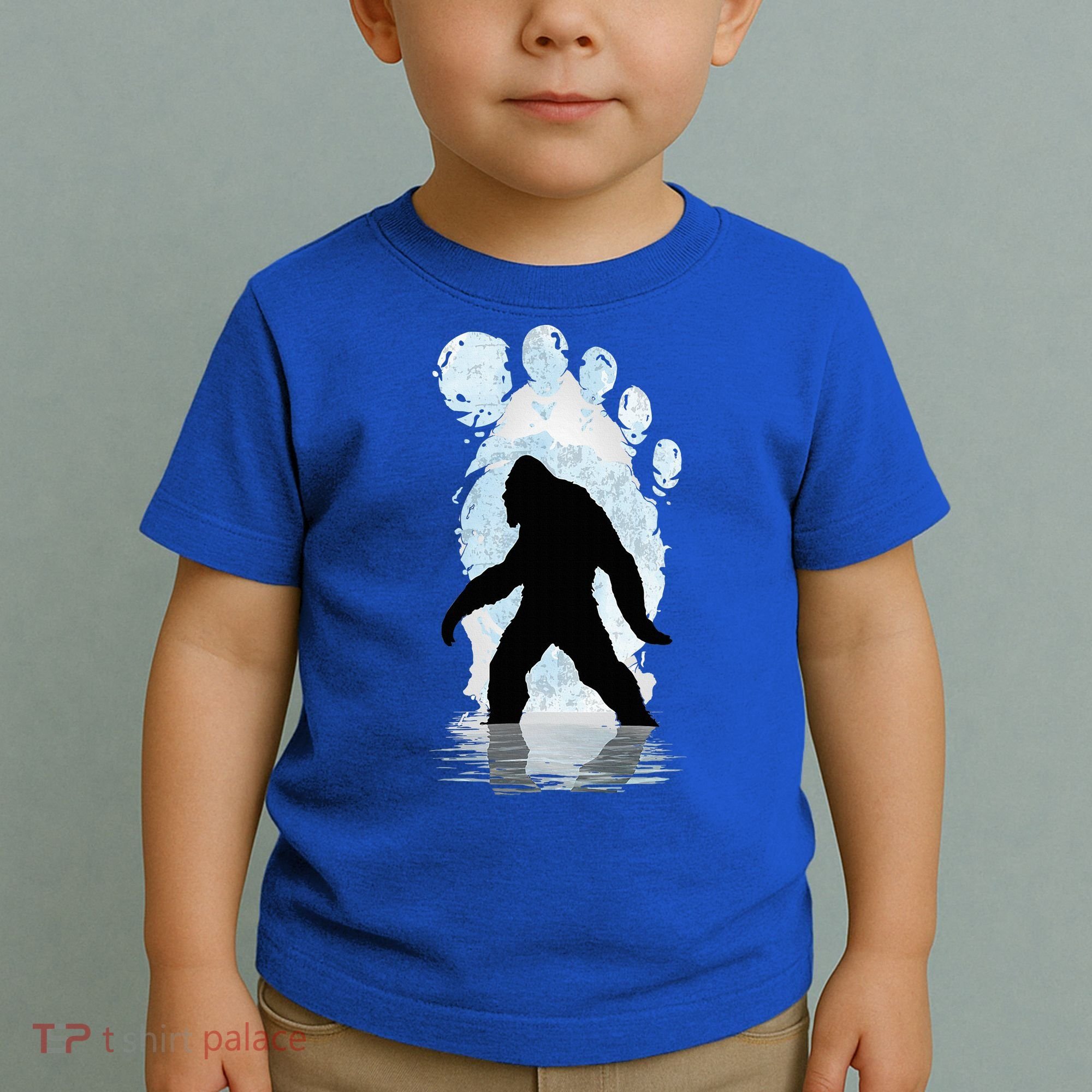 Bigfoot Footprint Moon Light Funny Sasquatch  Toddler T-Shirt