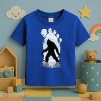 Bigfoot Footprint Moon Light Funny Sasquatch  Toddler T-Shirt thumb 3
