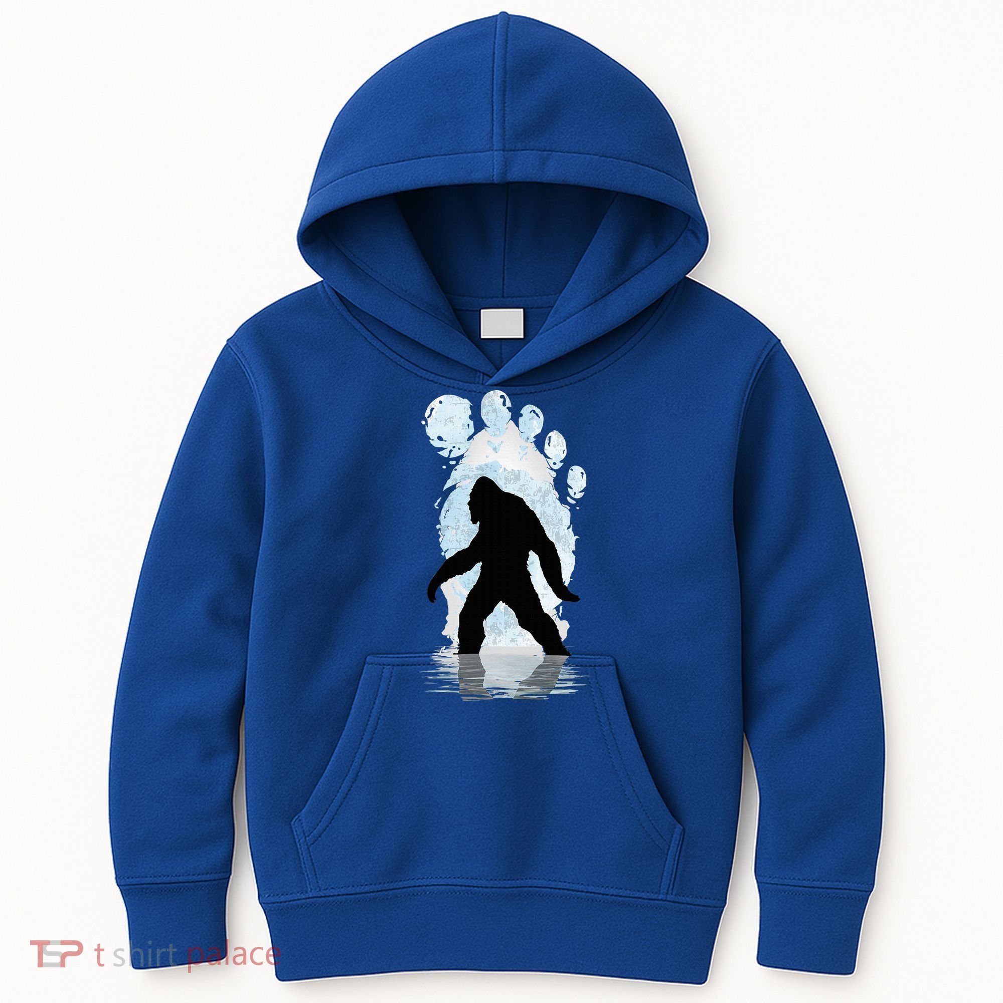Bigfoot Footprint Moon Light Funny Sasquatch  Kids Hoodie