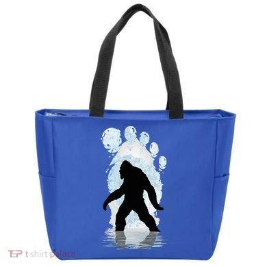 Bigfoot Footprint Moon Light Funny Sasquatch  Tote Bag