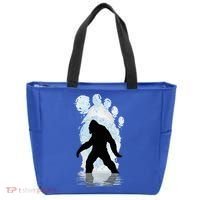 Bigfoot Footprint Moon Light Funny Sasquatch  Tote Bag thumb 0
