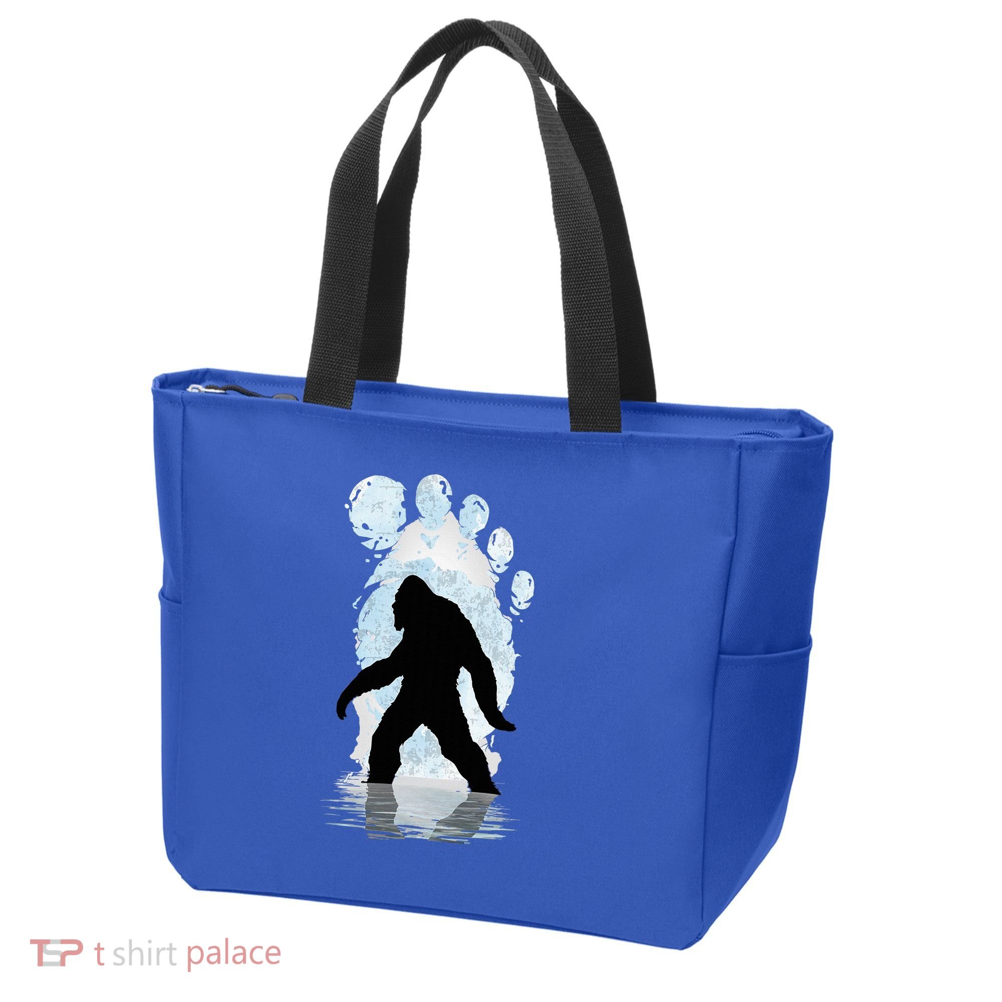 Bigfoot Footprint Moon Light Funny Sasquatch  Tote Bag