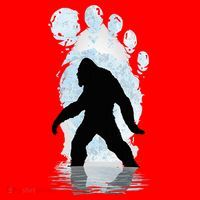 Bigfoot Footprint Moon Light Funny Sasquatch  Santa Hat thumb 1