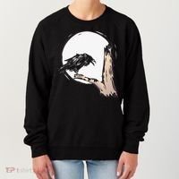 Bird Full Moon Crow Spooky Raven Gothic Halloween Women's Sweatshirt thumb 0