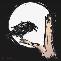 Bird Full Moon Crow Spooky Raven Gothic Halloween USA-Made Doggie Bandana thumb 2