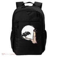 Bird Full Moon Crow Spooky Raven Gothic Halloween Backpack thumb 0