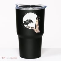 Bird Full Moon Crow Spooky Raven Gothic Halloween Tumbler thumb 0