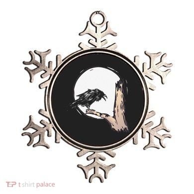 Bird Full Moon Crow Spooky Raven Gothic Halloween Ornament