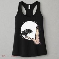 Bird Full Moon Crow Spooky Raven Gothic Halloween Women's Tank Top thumb 3