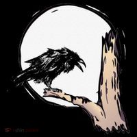 Bird Full Moon Crow Spooky Raven Gothic Halloween Baby Bodysuit thumb 2