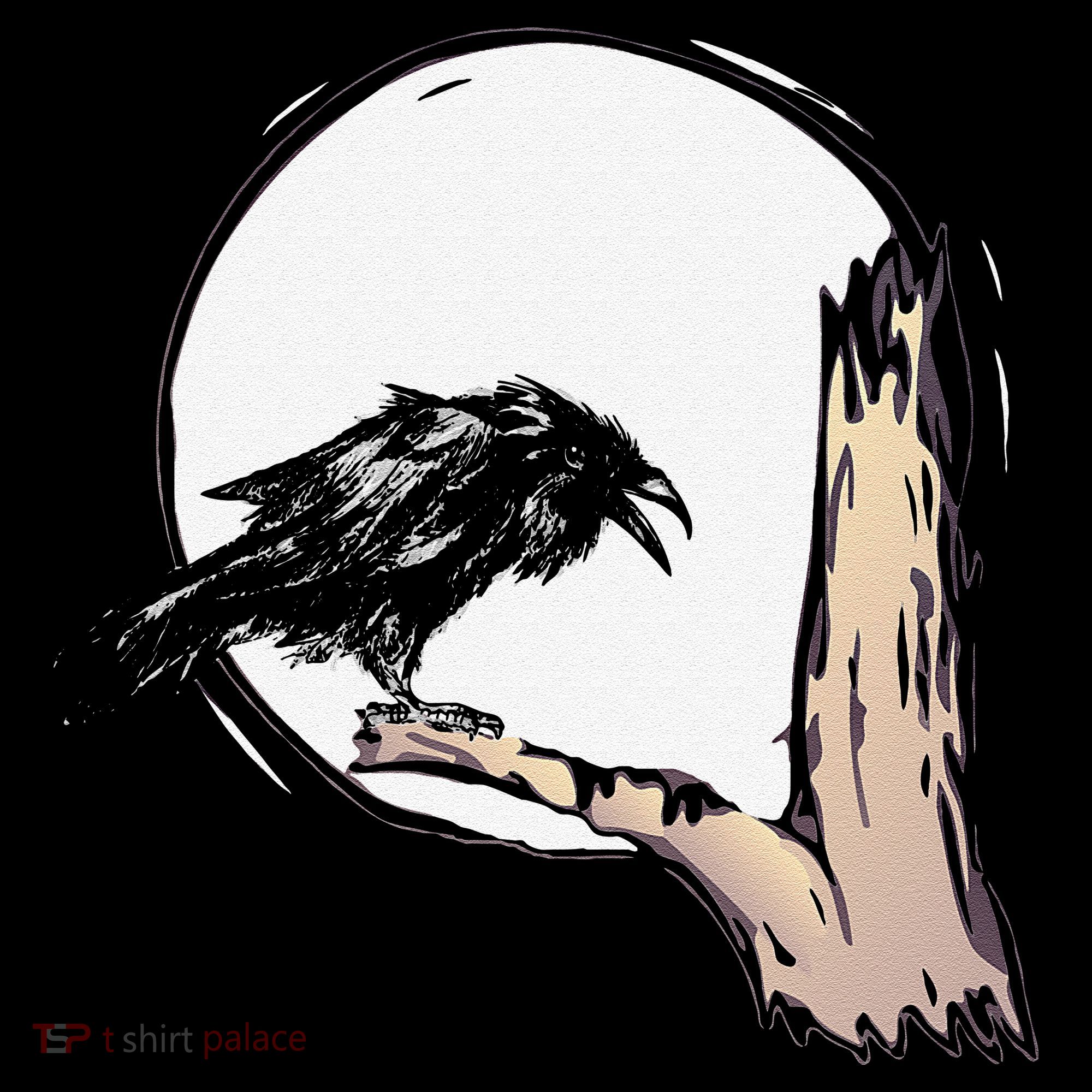 Bird Full Moon Crow Spooky Raven Gothic Halloween Baby Bodysuit