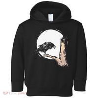 Bird Full Moon Crow Spooky Raven Gothic Halloween Toddler Hoodie thumb 0