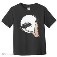 Bird Full Moon Crow Spooky Raven Gothic Halloween Toddler T-Shirt thumb 0