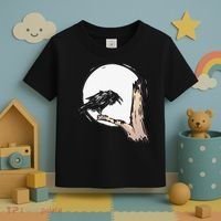 Bird Full Moon Crow Spooky Raven Gothic Halloween Toddler T-Shirt thumb 3