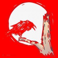Bird Full Moon Crow Spooky Raven Gothic Halloween Santa Hat thumb 1