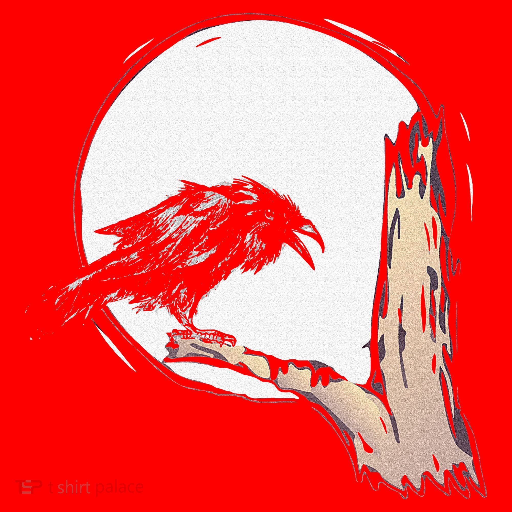 Bird Full Moon Crow Spooky Raven Gothic Halloween Santa Hat