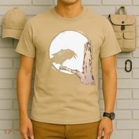 Bird Full Moon Crow Spooky Raven Gothic Halloween T-Shirt thumb 6