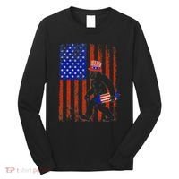 Bigfoot Fireworks Merica 4th of July USA Flag Patriotic Long Sleeve Shirt thumb 0