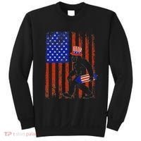 Bigfoot Fireworks Merica 4th of July USA Flag Patriotic Sweatshirt thumb 0