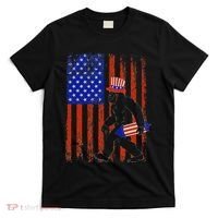 Bigfoot Fireworks Merica 4th of July USA Flag Patriotic T-Shirt thumb 0