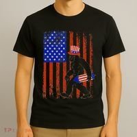 Bigfoot Fireworks Merica 4th of July USA Flag Patriotic T-Shirt thumb 3