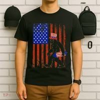 Bigfoot Fireworks Merica 4th of July USA Flag Patriotic T-Shirt thumb 6