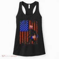Bigfoot Fireworks Merica 4th of July USA Flag Patriotic Women's Tank Top thumb 0