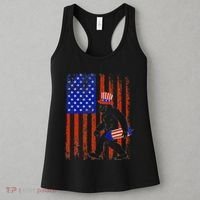 Bigfoot Fireworks Merica 4th of July USA Flag Patriotic Women's Tank Top thumb 3