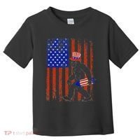 Bigfoot Fireworks Merica 4th of July USA Flag Patriotic Toddler T-Shirt thumb 0