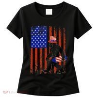 Bigfoot Fireworks Merica 4th of July USA Flag Patriotic Women's T-Shirt thumb 0