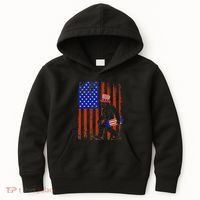 Bigfoot Fireworks Merica 4th of July USA Flag Patriotic Kids Hoodie thumb 0