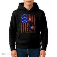 Bigfoot Fireworks Merica 4th of July USA Flag Patriotic Kids Hoodie thumb 4