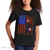 Bigfoot Fireworks Merica 4th of July USA Flag Patriotic Kids T-Shirt thumb 2