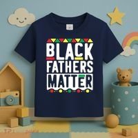 Black Fathers Matter Black Pride Month Toddler T-Shirt thumb 3