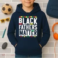 Black Fathers Matter Black Pride Month Kids Hoodie thumb 2