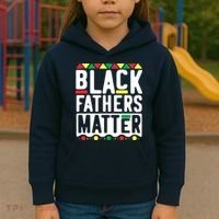 Black Fathers Matter Black Pride Month Kids Hoodie thumb 3