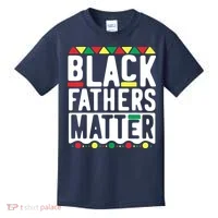 Black Fathers Matter Black Pride Month Kids T-Shirt thumb 0