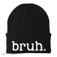 Bruh Funny Meme Saying Brother Greeting Gifts Beanie thumb 0