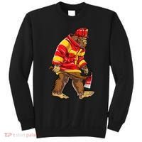 Bigfoot Firefighter Men Thin Red Line Sasquatch Lover Sweatshirt thumb 0