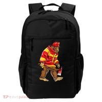 Bigfoot Firefighter Men Thin Red Line Sasquatch Lover Backpack thumb 0