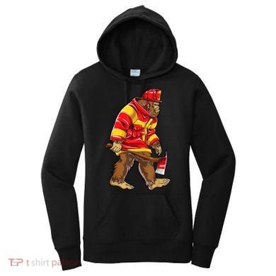 Bigfoot Firefighter Men Thin Red Line Sasquatch Lover Women's Hoodie