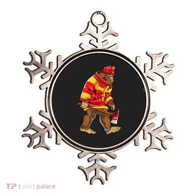 Bigfoot Firefighter Men Thin Red Line Sasquatch Lover Ornament