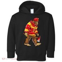Bigfoot Firefighter Men Thin Red Line Sasquatch Lover Toddler Hoodie thumb 0