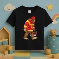Bigfoot Firefighter Men Thin Red Line Sasquatch Lover Toddler T-Shirt thumb 3