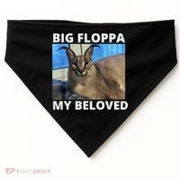 Big Floppa My Beloved Caracal Cat Meme USA-Made Doggie Bandana thumb 0