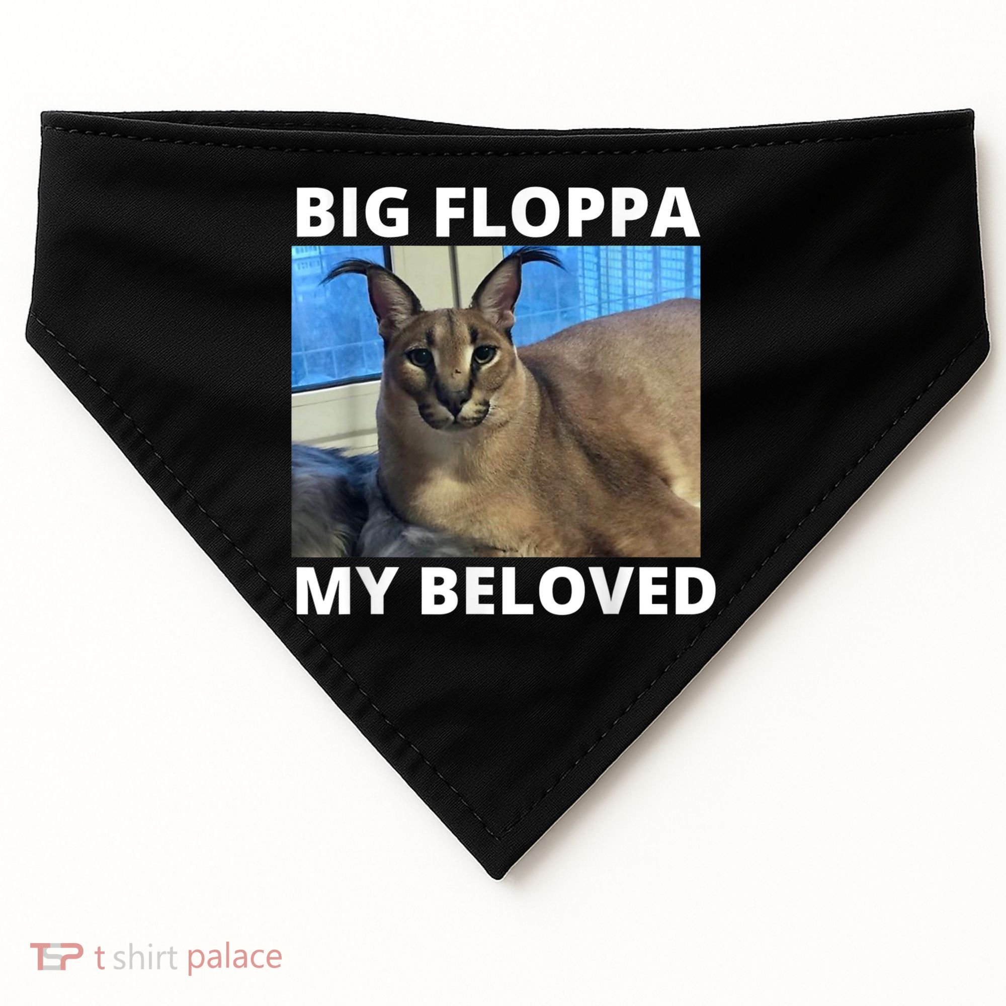 Big Floppa My Beloved Caracal Cat Meme USA-Made Doggie Bandana