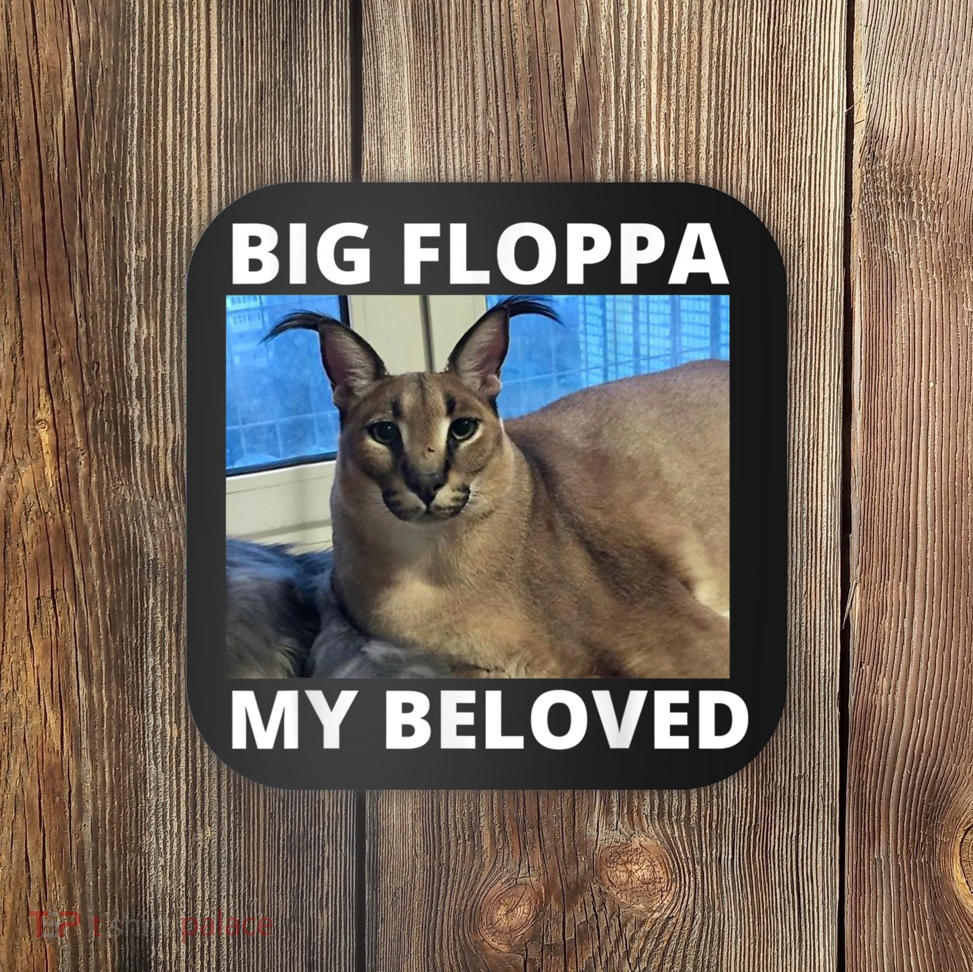 Big Floppa My Beloved Caracal Cat Meme Coaster