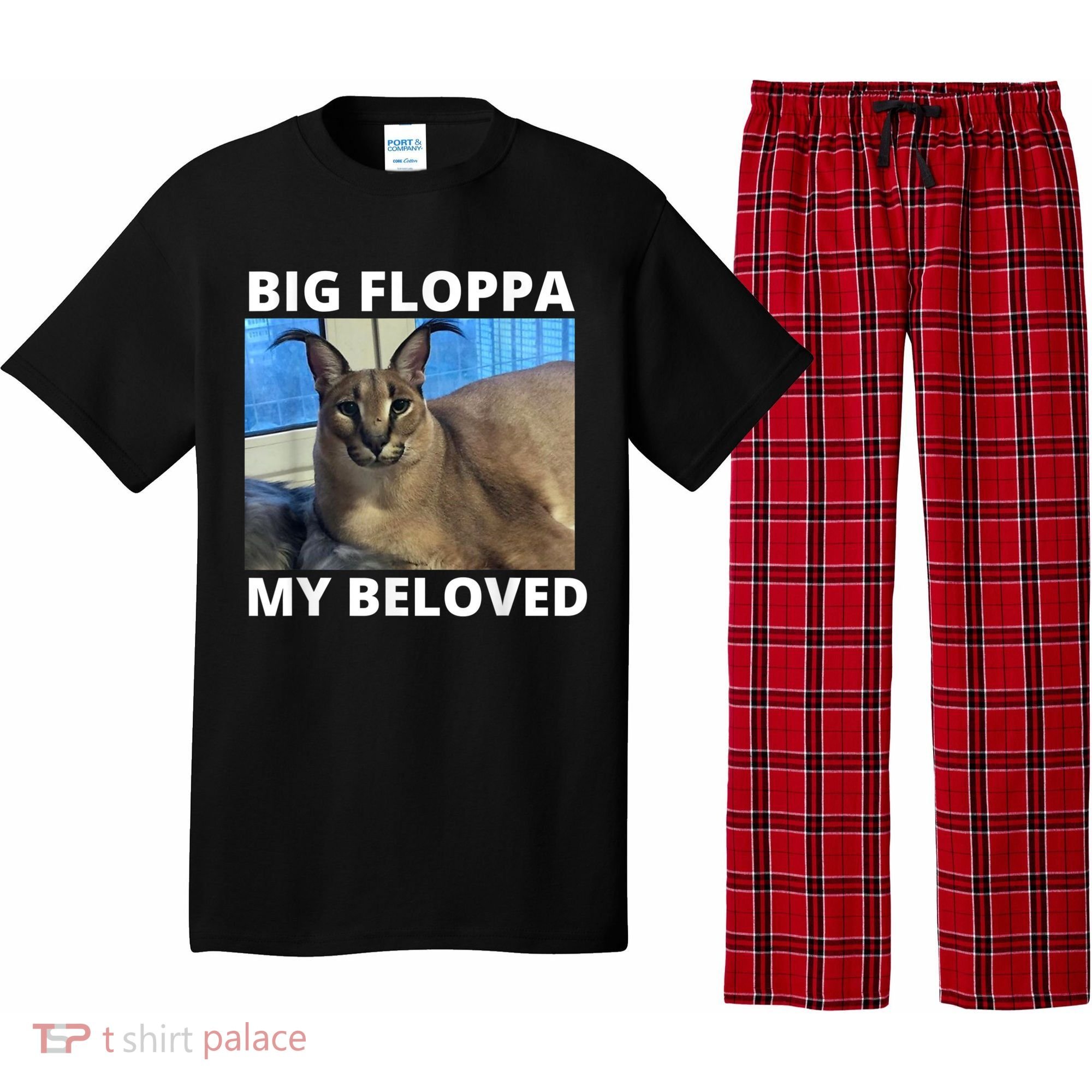 Big Floppa My Beloved Caracal Cat Meme Pajama Set