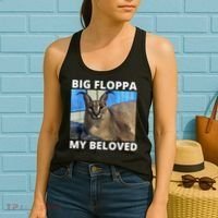 Big Floppa My Beloved Caracal Cat Meme Women's Tank Top thumb 2