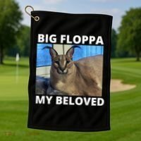 Big Floppa My Beloved Caracal Cat Meme Golf Towel thumb 1